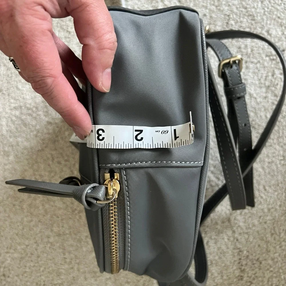 Kate Spade New York Gray Nylon Mini Backpack Bag Travel Purse